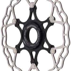 Quaxar Aviator 160 mm center lock rotor with lock ring, BLACK